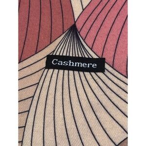 100% Cashmere Large Wrap Scarf Women Square Shawl Colorful Pink Beige Cream 64"